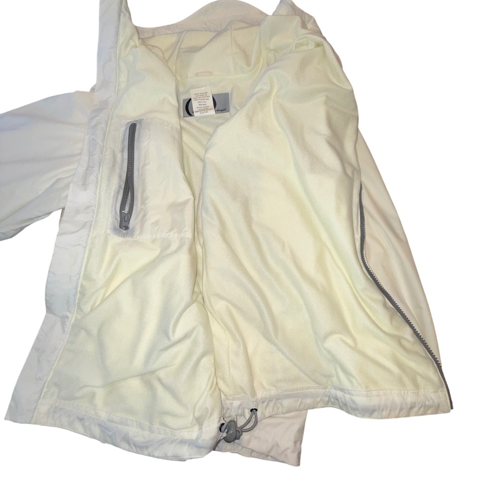 Premo FT-4 Mens XL Hooded Windbreaker Jacket Cream Water Resistant Full Zip - Picture 3 of 8